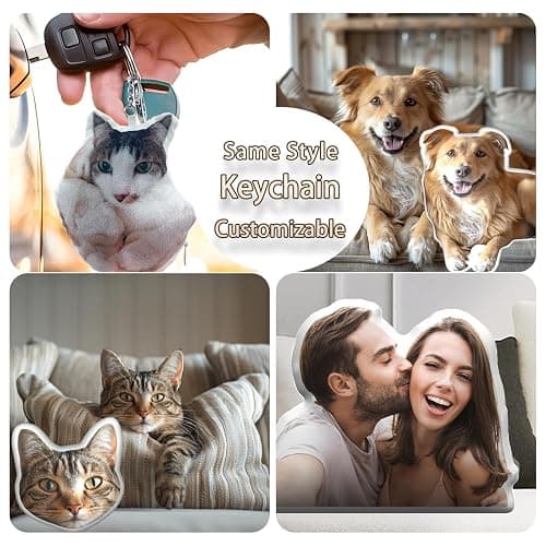 UNIGIFT Custom Funny Pillow for Men Women, Personalized Pet Face Pillow, Customized White Elephant Gifts for Adults, Fun Gag Gift with Picture, Photo Christmas Funny Gifts (Insert Included) thumbnail 4