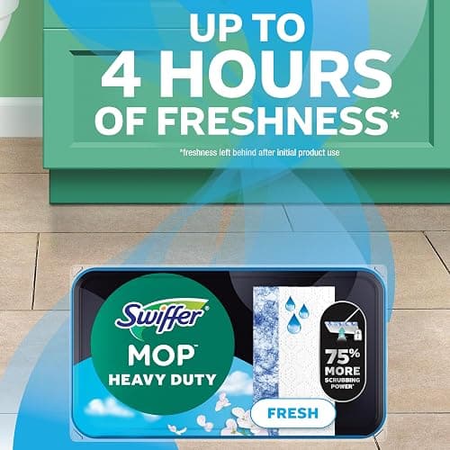 Swiffer Sweep & Mop Deluxe 2-in-1 Multi-Surface Kit for Floor Cleaning, Includes 1 Sweeper Device, 5 Dry Sweeping + 6 Wet Mopping Heavy Duty Cloths, Black thumbnail 10