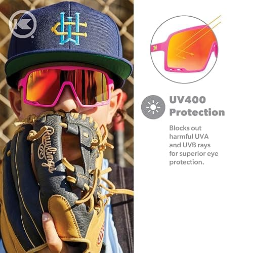 #5 Knockaround Campeones Wraparound Sunglasses for Kids - Performance Lenses with Full UV400 Protection thumbnail 3