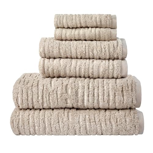 SKL Home CloudSoft Cotton Luxury 4-Piece Washcloth Set, Oatmeal thumbnail 10