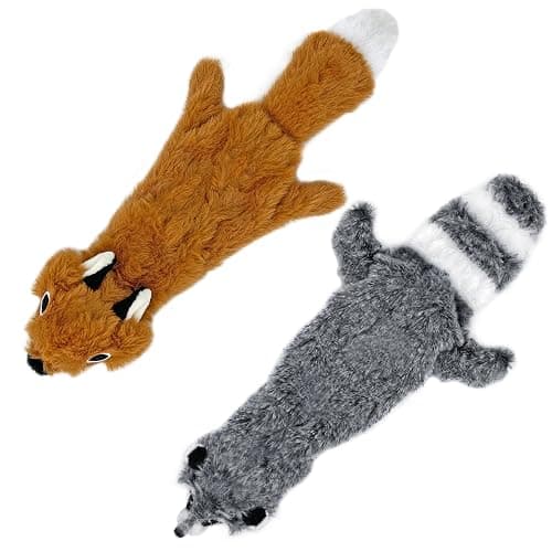(2 Pack) Racoon & fox dog toys - Image 1