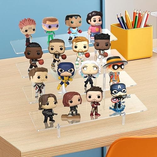 Acrylic Display Riser Stand Shelf Clear 4 Tier Cupcake Stand Perfume Display Holder Figures Desktop Decoration and Organizer Showcase Toys Retail Display Rack Candy Dessert Buffet 4 Step Collection (1 PACK) thumbnail 6