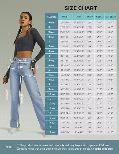 FUNUCA Straight Leg Jeans for Women,High Waisted Wide Leg Loose Microelastic Boyfriend Denim Pants thumbnail 6