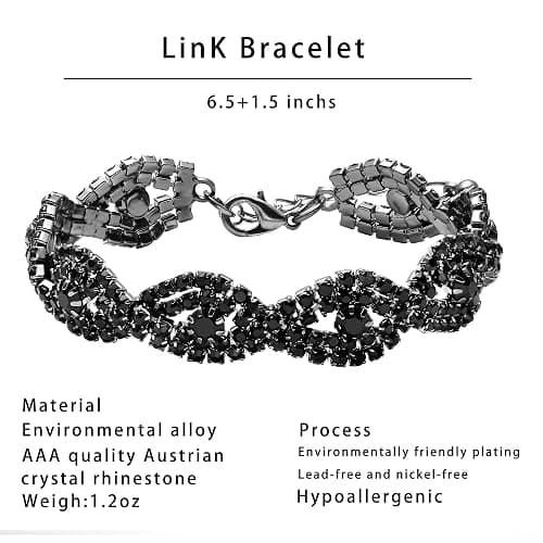 Miraculous Garden 3Pcs/Set Wedding Costume Jewelry Shiny Artificial Rhinestone Crystal Teardrop Necklace Link Bracelet Dangle Earrings Jewelry Sets for Women thumbnail 5