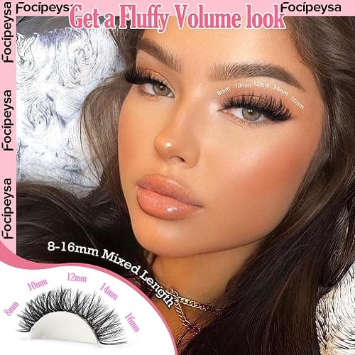 Volume Lash Extension Mink Thick Cluster Eyelash Extensions 10-18mm Lash Clusters Individual Lash Extensions DIY Clusters Lashes Extension at Home by Focipeysa (300pcs-70P+80P+90P 10-18mm) thumbnail 8