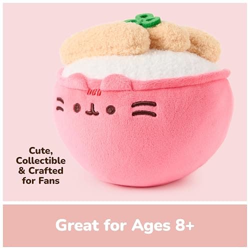GUND Pusheen Bento Katsu Rice Bowl Plush, Squishy Toy, Collectible Plush Toy, Food Plushies, Stuffed Animal for Ages 8 and Up, Pink, 6” thumbnail 6