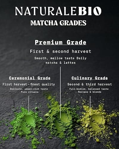 NaturaleBio Japanese Organic Matcha Green Tea Powder - Premium Grade-100g. Produced in Japan, Uji, Kyoto. Use for Drinking, Cooking, Baking, Smoothie Making and with Milk. Vegan & Vegetarian Friendly thumbnail 4