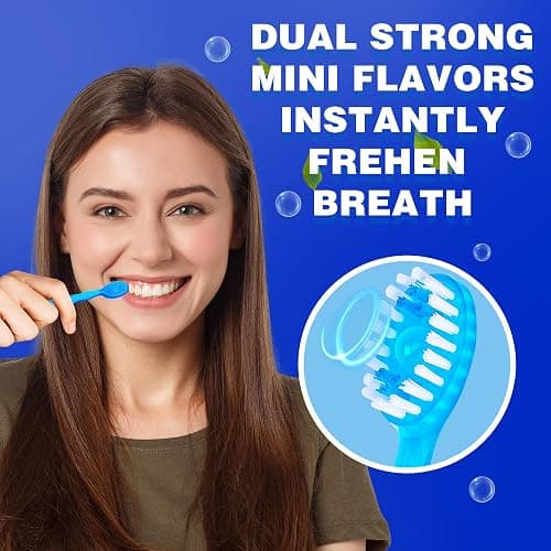 Malisseladi 5 in 1 Mini Brushes-Disposable Toothbrushes with Toothpaste + Floss + Pick + Tongue Scraper | Travel Size | Individually Wrapped | Soft | Mint | Travel Set (Mint, 26 pcs) thumbnail 5