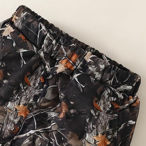Voonlie Kids' Boy Camo Pants Casual Cargo Pants Baggy Stretchy Wide Leg Streetwear with Pocket thumbnail 4