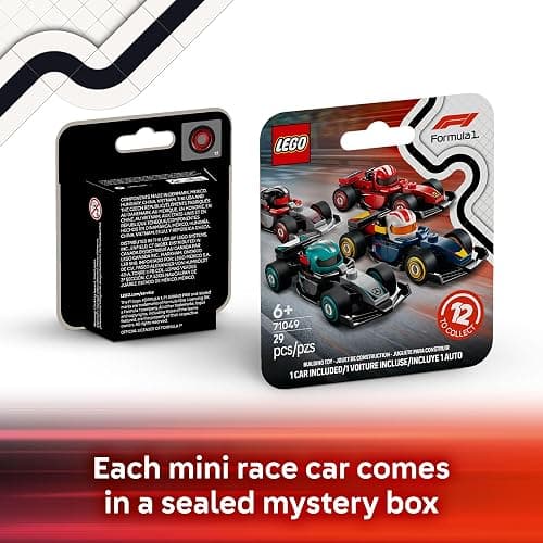LEGO F1 Collectible Race Cars, 6 Pack - Building Set for Boys & Girls, Ages 6+ - Birthday Party Favor or Gift - Mystery Box W/Surprise F1 Car Toys - Travel Toys for Kids - 66796 thumbnail 3