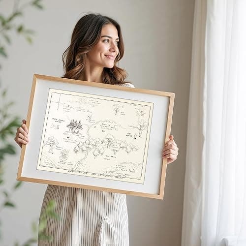 Winnie The Pooh Hundred Acre Wood Map - 11x14 Art Print (Unframed) | Neutral Nursery Decor | Kids Bedroom Wall Decor | A. A. Milne | Boys Room or Girls Room Artwork | Vintage Original Drawing thumbnail 8