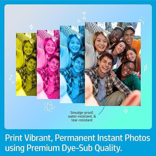 HP Sprocket Studio Plus 4x6 Wireless Instant Photo Printer, 10 Sheets + Cartridge, Wi-Fi, Premium Dye Sublimation, Compact Home Use, Prints Vibrant Color Pictures, Editing App for Creative Photos thumbnail 4