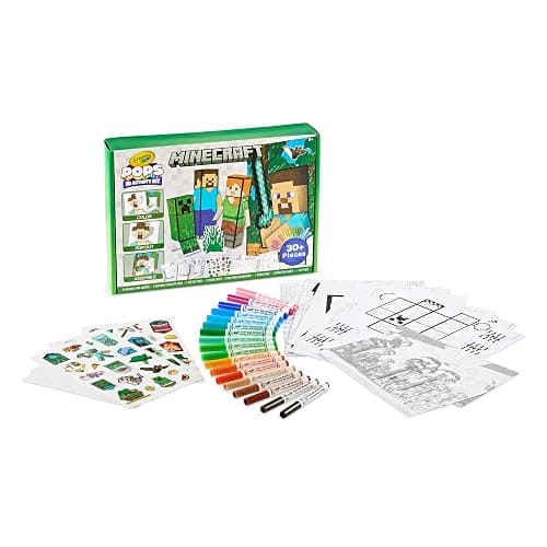Crayola Minecraft POPs 3D Art Kit for Kids, Create 3D Characters, Coloring Activity Set with Markers & Stickers, Minecraft Toys, Gift for Boys & Girls thumbnail 5