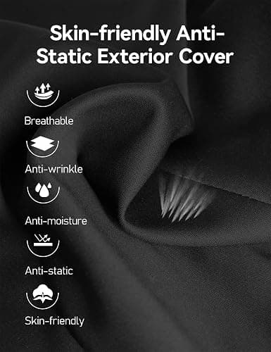 Travel Ease Ergonomic Lumbar Support Cushion, Memory Foam Back Support Cushion for Office Chairs with Skin-friendly Cover for Comfort (Black) thumbnail 8
