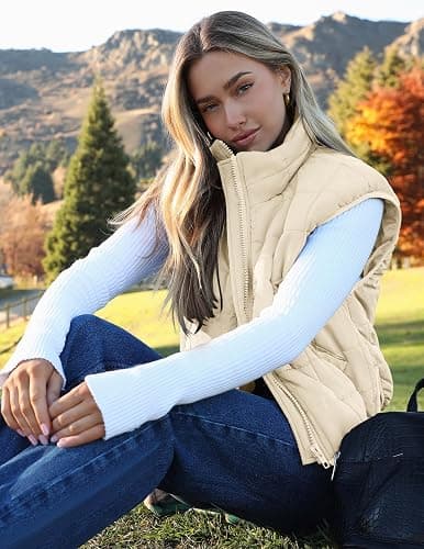 Zeagoo Womens Puffer Vest Ladies Sleeveless Zip Up Outerwear | Lightweight Down Warm all Winter Jackets Coats 2026 thumbnail 4