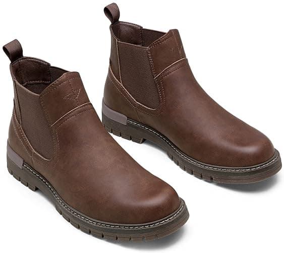 Jousen Chelsea Boots Casual Slip On Ankle Waterproof Mens Boots thumbnail 5