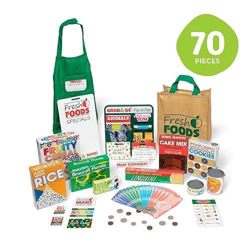Melissa & Doug Fresh Mart Companion Set, Grocery Store Pretend Play Toys, Toy Kitchen Accessories & Play Food, Preschool Learning Toys for Girls & Boys 3+ thumbnail 10