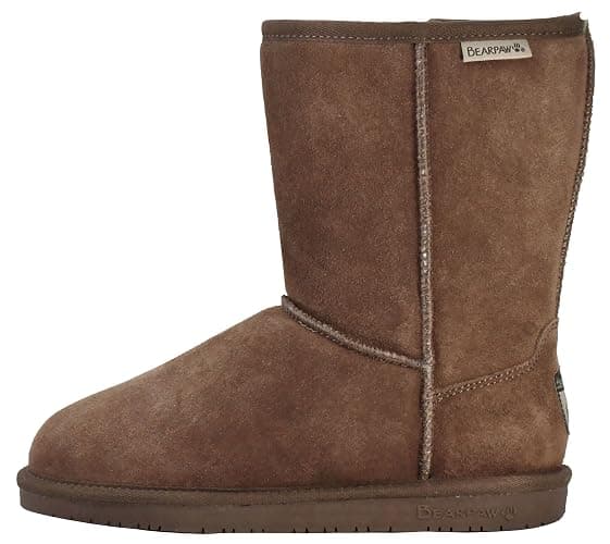 BEARPAW Emma Short Women's Classic Winter Slip On Boots, Lightweight Suede Boots, Multiple Colors thumbnail 4