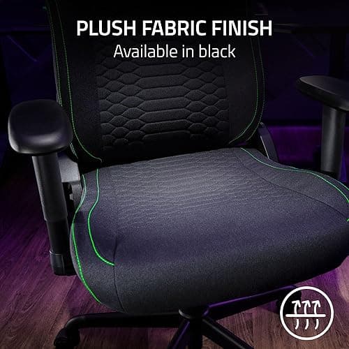 Razer Iskur V2 X Ergonomic Gaming Chair: Built-in Lumbar Support - Widened Seat Base - High Density Foam Cushions - Adjustable 152 Degree Recline - 2D Armrests - Plush Fabric Finish - Black thumbnail 9