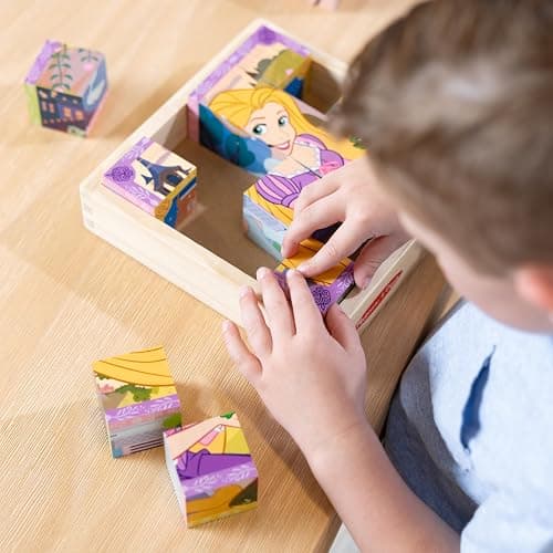 Melissa & Doug Disney Princess Wooden Toy Cube Puzzle Blocks for Boys and for Girls 3+ - FSC Certified thumbnail 7