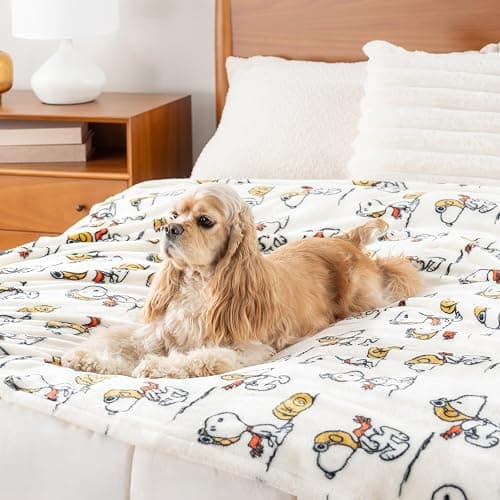Berkshire Blanket Peanuts® VelvetLoft® Cute Character Snoopy Plush Throw Blanket,The Flying Ace,Throw 55 in x 70 in (Official Peanuts® Product) thumbnail 7