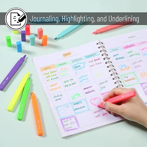 Mr. Pen- Aesthetic Highlighters No Bleed, 8 Pack, Assorted Colors | Chisel Tip, Cute Highlighters Assorted Colors for Journaling, Highlighting, Underlining, Fast Dry, Back to School Supplies thumbnail 6