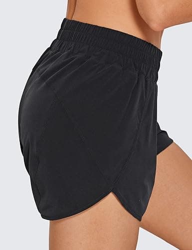 CRZ YOGA Dolphin Athletic Shorts for Women 3" - High Waisted Quick Dry for Running Workout Gym Track with Zip Pocket thumbnail 7
