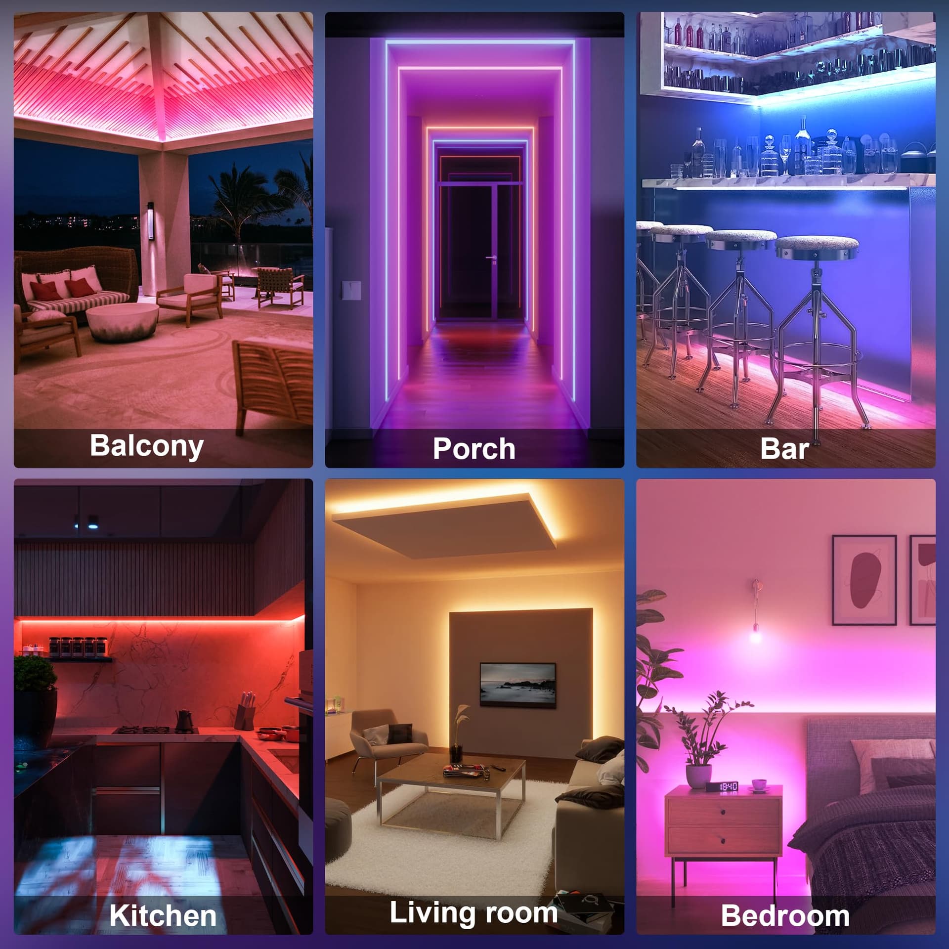 Cozylady 50ft Bluetooth RGB LED Neon Light, Waterproof RGB Neon Light APP & Remote Control Music Sync 24V Flexible DIY Silicone Light for Party Balcony Indoor Outdoor Decor(2 Rolls of 7.5m) thumbnail 8