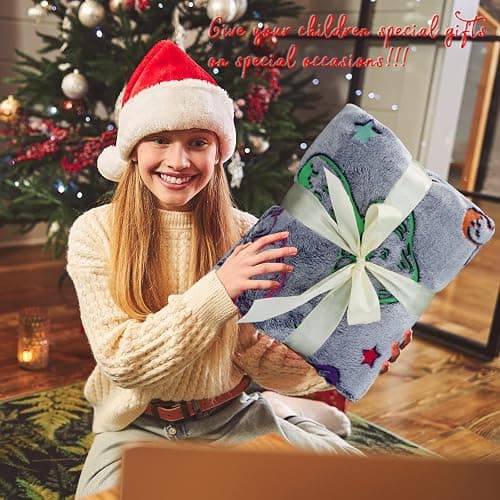 Gdindff Glow in The Dark Mushroom Blanket, Mushroom Gifts for Women Girls, Mothers Day Presents for Mom, Graduation Gifts for Kids Preschool Kindergarten, Cottagecore Mushrooms Decor Throw 50"x60" thumbnail 7