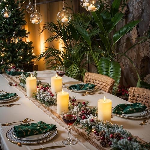 Homemory White 3x6 Inch Flameless Candles Battery Operated with Remote Timer, Real Wax LED Pillar Candle for Home Fireplace Bedroom Living Room Party, Set of 2 thumbnail 2