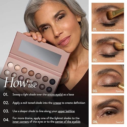 LAURA GELLER NEW YORK The Delectables Timeless Tones Baked Eyeshadow Palette | 14 Pigmented Eyeshadows Blendable Everyday Look thumbnail 3