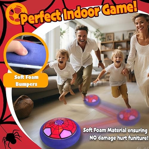 Soccer Toys for Boys 4-6 Hover Soccer Ball Indoor Gifts for Boys Kids Toys Birthday Gifts for 4 5 6 7 8 9 10 Year Old Boy Air Floating Soccer Toy with LED Lights Foam Bumper thumbnail 4