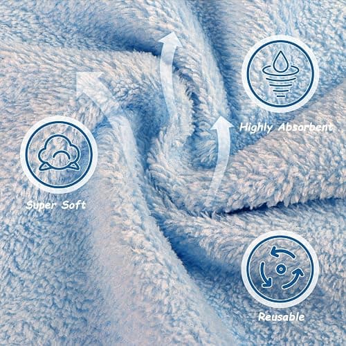 Orighty Makeup Remover Cloths, Cleansing, Reusable, Soft & Washable Coral Fleece Microfiber Washcloths/Towel for Face, Eye, Lips, Pack of 24, 7 x 7 inch thumbnail 5