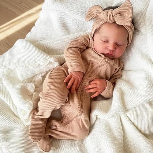 Zero Pam Realisitc Reborn Baby Dolls 19 Inches Silicone Baby Doll with Soft Cloth Body, Lifelike Babys Doll Girl,Real Life Reborn Dolls That Look Real Newborn Babies with Accessories - Image 1