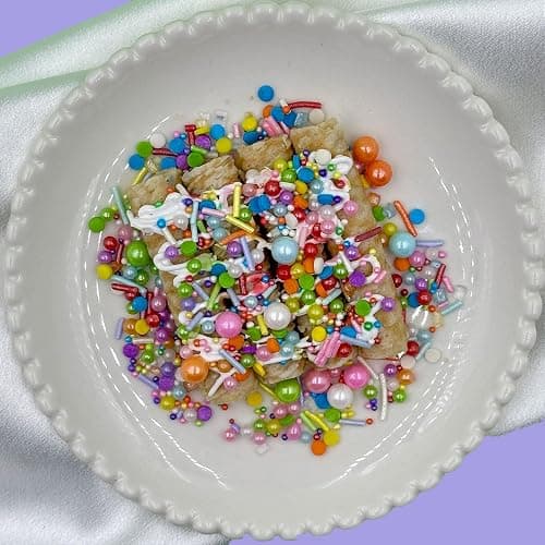 Rainbow Sprinkles for Cake Decorating, 4.6Oz Pastel Jimmies and Pearls Sprinkles Mix for Donut Cookie Baking Brownies Cupcake Ice Cream Toppings thumbnail 8