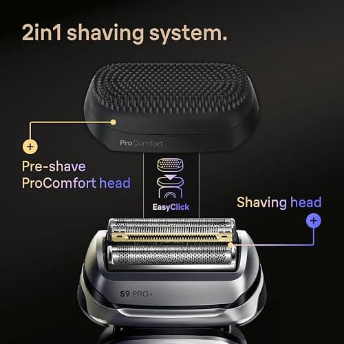 Braun Series 9 PRO+ Electric Shaver, Pro SensoAdapt, 6in1 SmartCare Center, 9697CC, Silver thumbnail 8