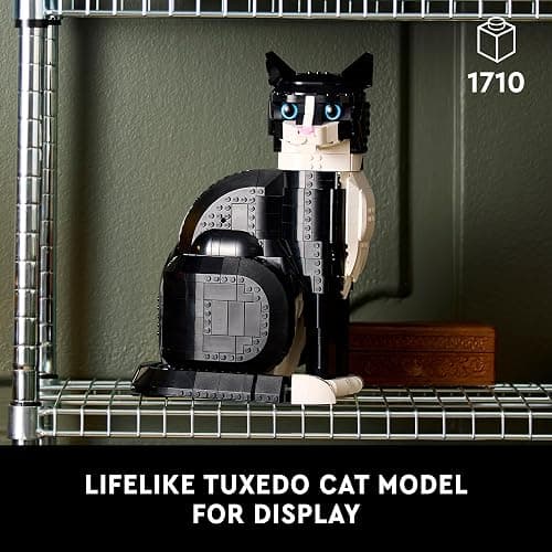 LEGO Ideas Tuxedo Cat - Building Sets for Adults, Ages 18+ - DIY Crafts Kit for Home Decor, Living Room or Bedroom - Gift for Christmas - 21349 thumbnail 3