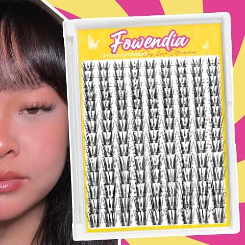 Fowendia Wispy Lash Clusters Freya 8-18mm Spike Eyelash Clusters D Curl DIY Lash Extension Spikes 0.03mm -Invisible Band Natural Individual Cluster Eyelashes thumbnail 6