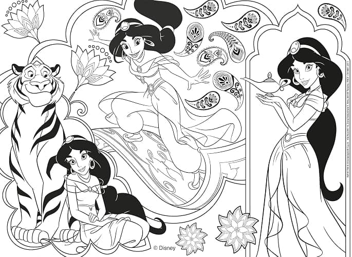 Lisciani - DISNEY PRINCESSES - 4 Puzzles pour Enfants dès 4 ans - 4 x 48 pièces - MaxiFloor 35x25 cm - Puzzles 2 en 1 - Double Face avec Verso à Colorier - Jeux Educatifs Favorisant la Concentration thumbnail 6