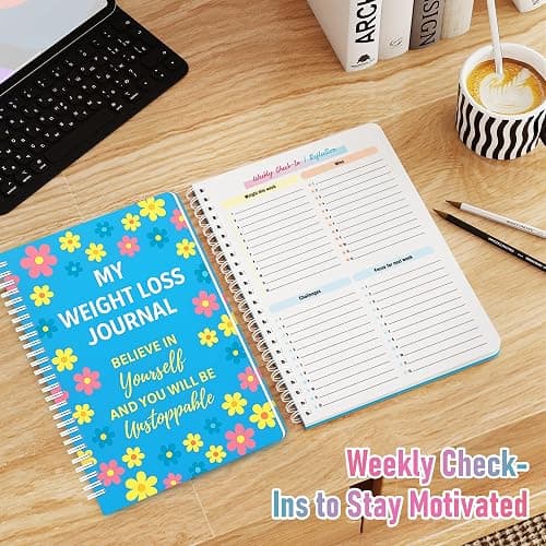 90-Day Weight Loss Planner – Spiral Bound Fitness & Wellness Journal with Daily & Weekly Trackers, Meal Planning, Habit & Workout Logs, 100 GSM No-Bleed Paper, Waterproof PVC Cover thumbnail 6