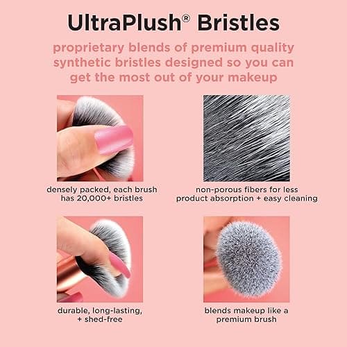 Real Techniques Brightening Concealer Makeup Brush, Viral Kitten Paw Brush Conceals Under Eyes, & Imperfections, Cover Dark Circles, For Brightener & Concealer, RT 242 Brush, Cruelty-Free, 1 Count - Brightening Concealer & Eye Creams Makeup Brush, 1PC thumbnail 8