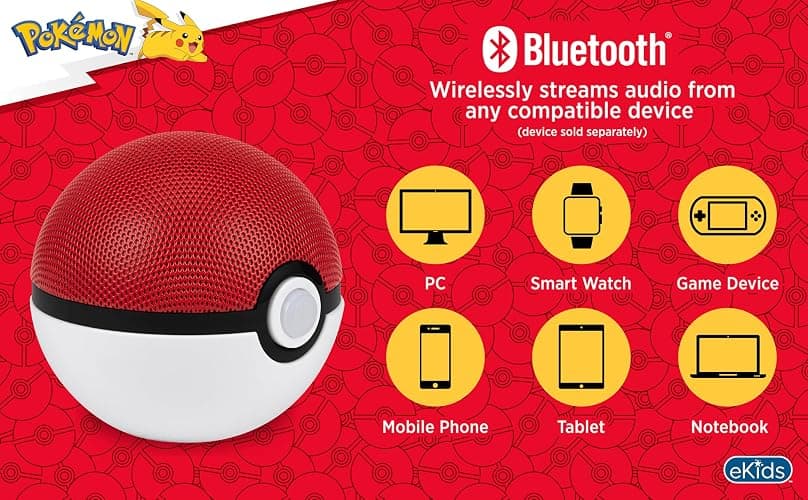 Pokemon Pokeball Bluetooth Speaker, Portable Wireless Speaker thumbnail 6