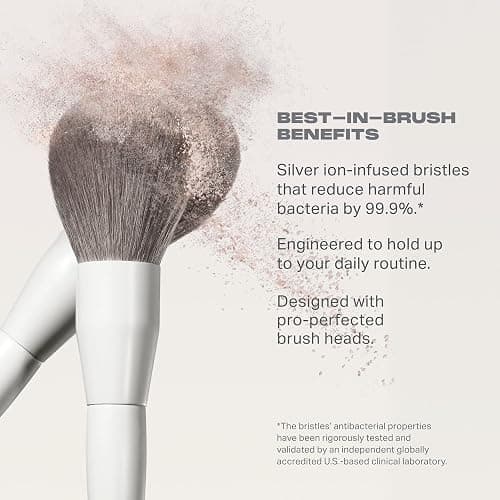 Morphe Best of Blends 8 Piece Makeup Brush Set - Face and Eye Makeup Brushes for Foundation, Concealer, Powder, Blush, Eyeshadow & Brows - Professional Brush Kit (8 ct) thumbnail 5