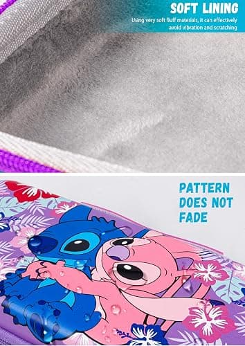 Xcitifun Carrying Case Designed for Nintendo Switch 2 for Kids Girls Boys Cute Kawaii Travel Carry Bag for Switch 2 (2025) 10 Game Cartridge Switch 2 Protective Cover Carrying Cases - Purple Hug thumbnail 4