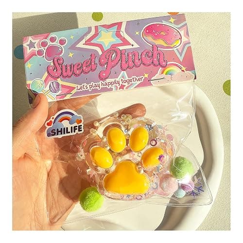 Taba Squishy Crystal Cat Claw Random Color , Kawaii Squishies PVC Toys, Stress Relieving Fur Ball OPP Packaging Gifts|Squishy Fidget Toys for Anxiety & Relaxation|Perfect Desk Accessory (1pcs) thumbnail 8