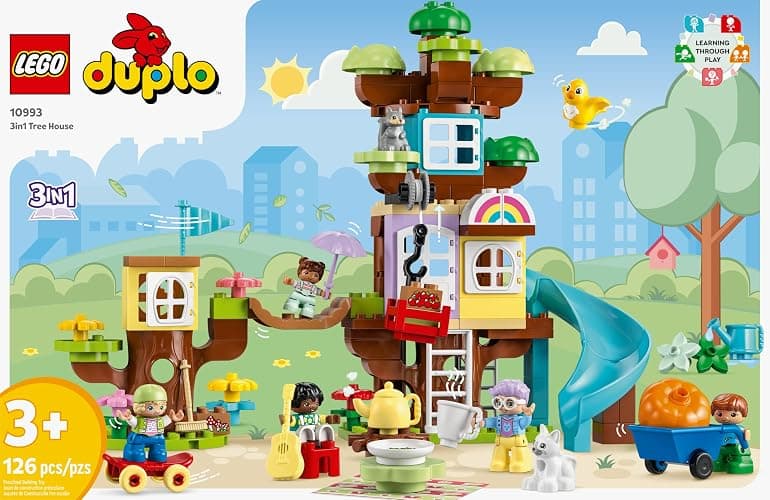 LEGO DUPLO 3in1 Tree House 10993 Creative Building Toy for Toddlers, Includes 8 Figures for Teaching Social Skills, Playing Together and Group Play, Great Birthday Gift for Kids thumbnail 8