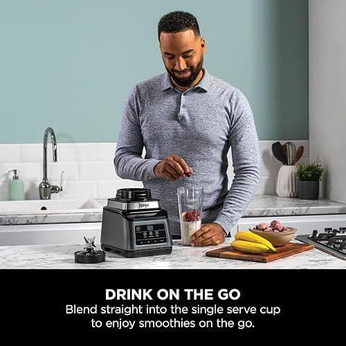 Ninja 2-in-1 Blender with 3 Automatic Programs; Blend, Max Blend, Crush, and 4 Manual Settings, 2.1L Jug & 700ml Cup, 1200W, Dishwasher Safe Parts, Auto-iQ, Black BN750UK thumbnail 6