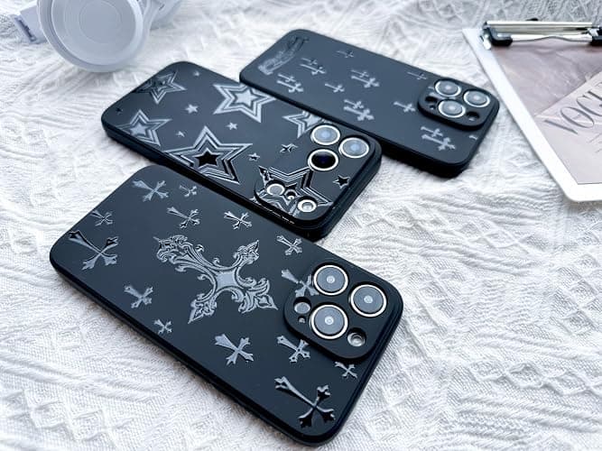 JIASTGO Fashion Cross Case for iPhone 16 Pro,Slim Fit Soft TPU Shockproof Protective Cool Christian Jesus Design Cover for Women Girls Men Teens(Big Cross-16 Pro) thumbnail 2