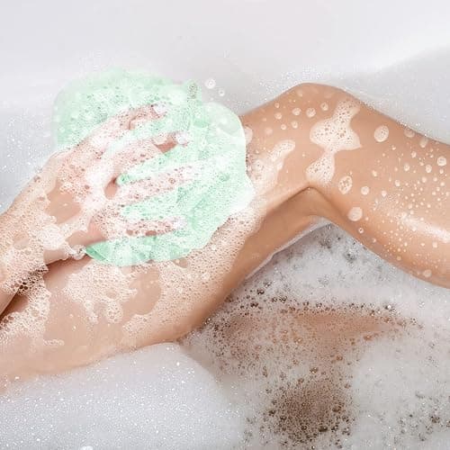 Fu Store Loofah Sponge 60g Shower Loofahs 4 Colors Bath Sponges Mesh Balls for Body Scrubber Exfoliator Wash Back Scrubber Bathroom Men Women - 4 Pack Scrubbers Cleaning Bathing Accessories thumbnail 8