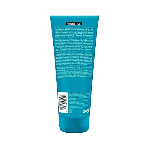 Freeman Anti-Stress Clay Mask, Dead Sea Mineral Face Mask, Lavender & Sea Salt Balance & Calm Skin, Unclog Pores, Facial Mask For All Skin Types, No Harsh Chemicals, 6 fl. oz./175 ml Tube, 1 Count - 6 Ounce (Pack of 1) - Anti-Stress Dead Sea Minerals thumbnail 7